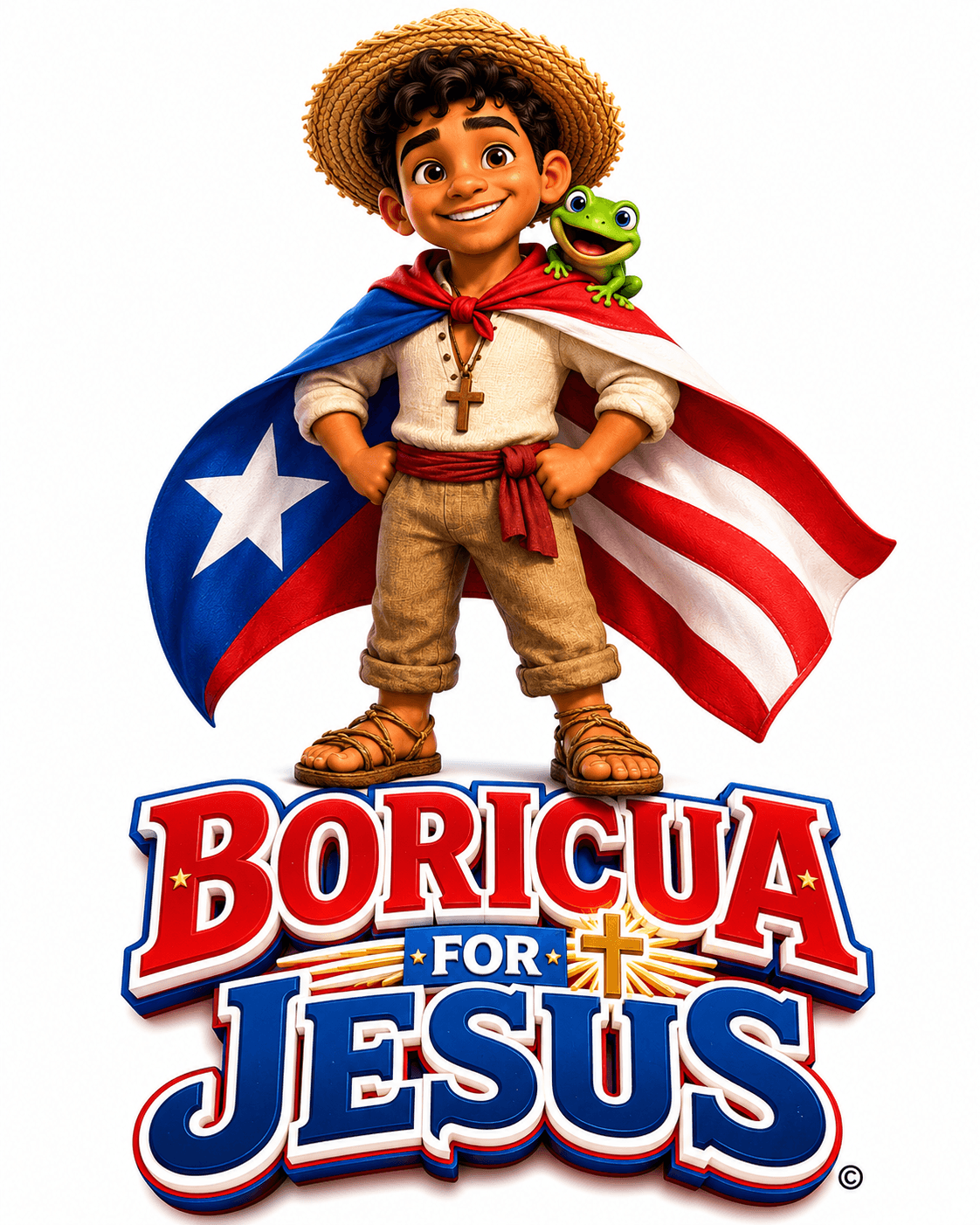 Boricua for Jesus — Puerto Rican Pride Christian Tee