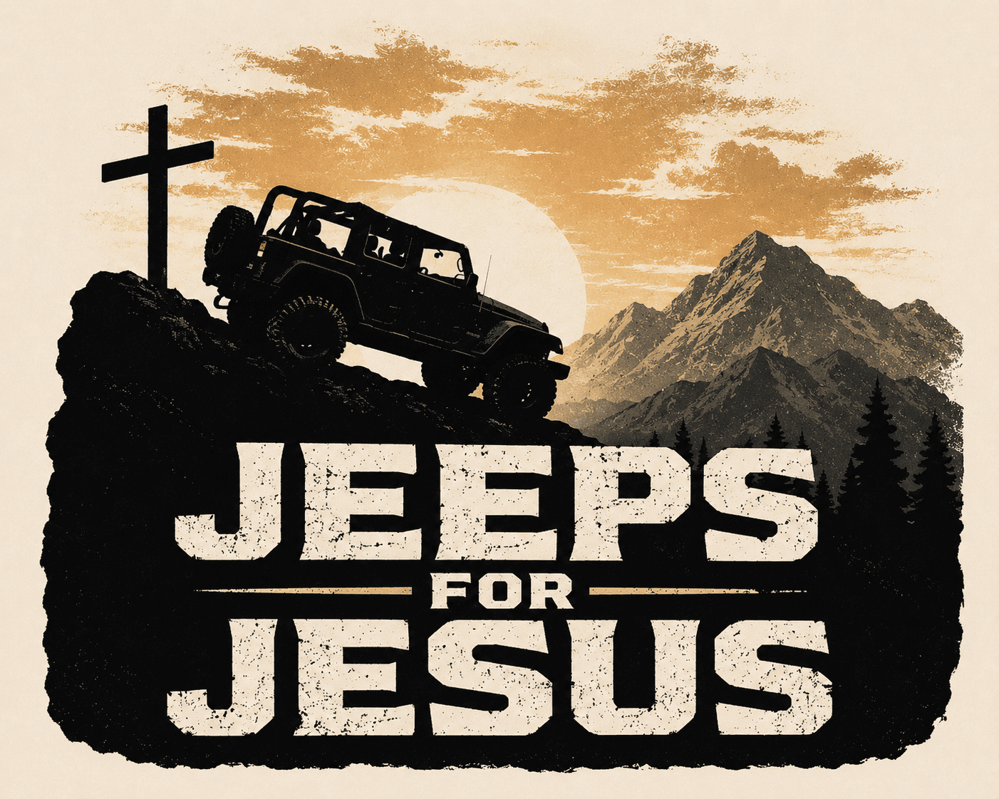 Jeeps for Jesus — Off-Road Disciples Heavyweight Tee