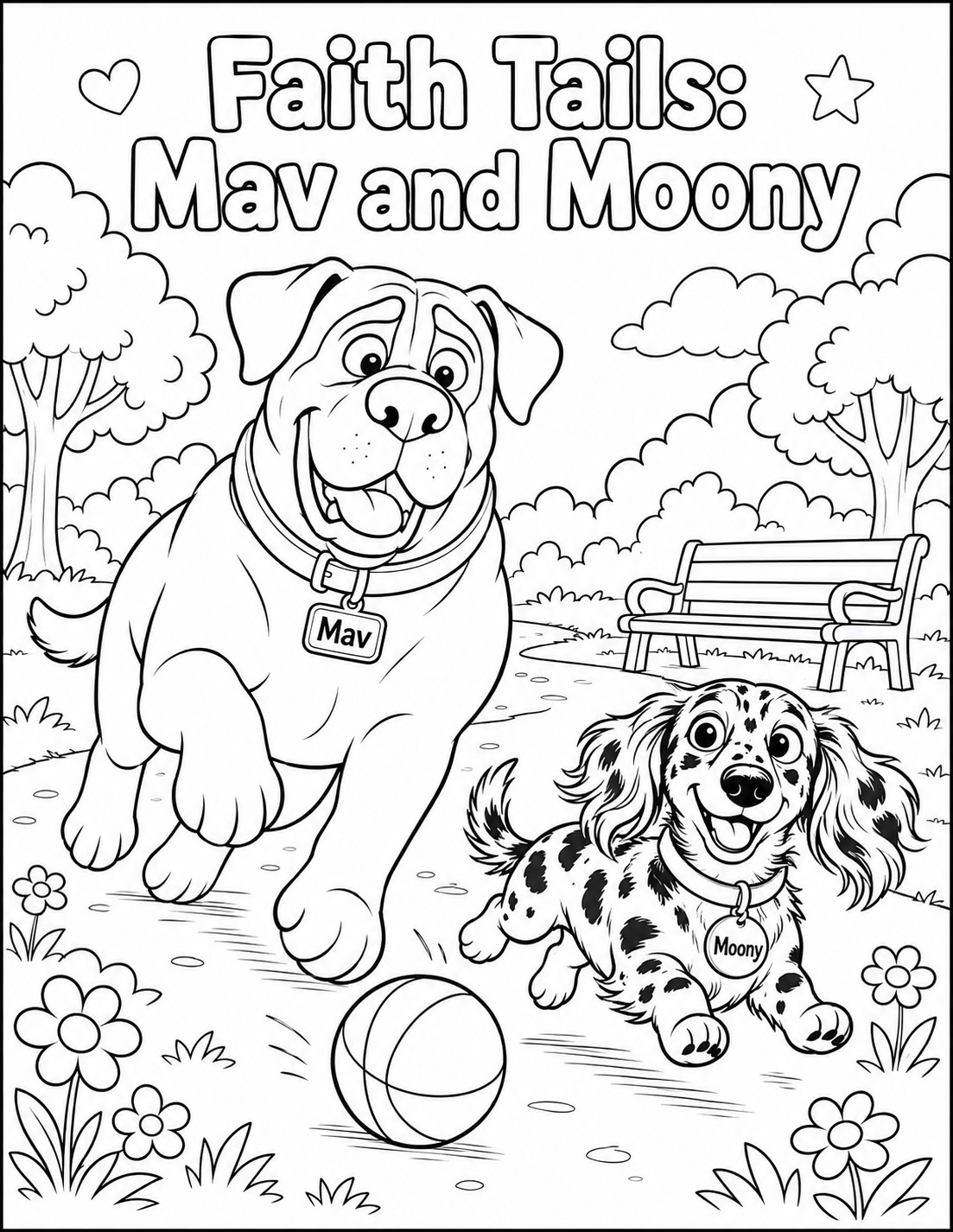 Faith Tails Coloring Page 1